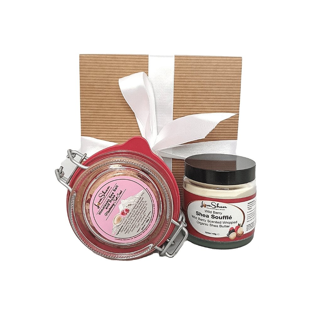 Himalayan Salt and Rose scrub and 40g Shea Souffle - LoveShea Skincare