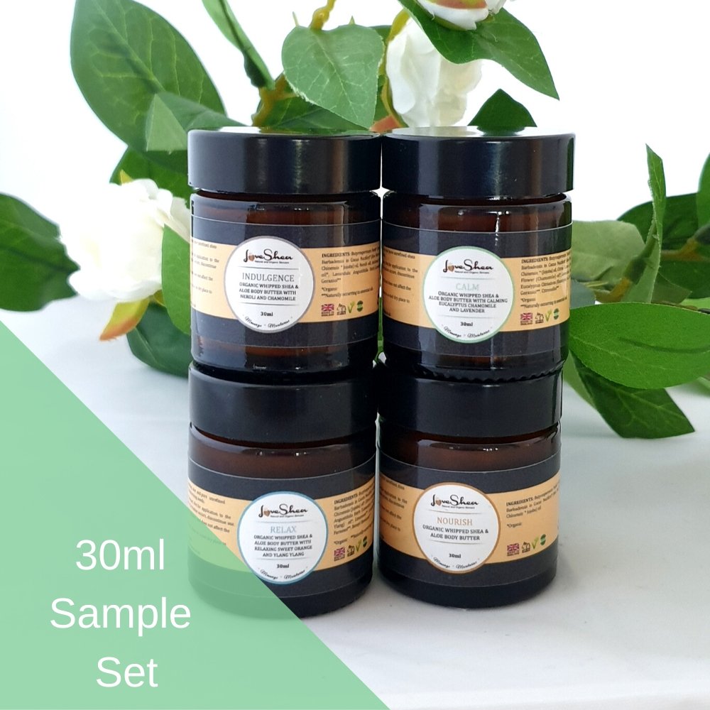 Shea & Aloe butter - 4 x 30ml Sample set - LoveShea Skincare